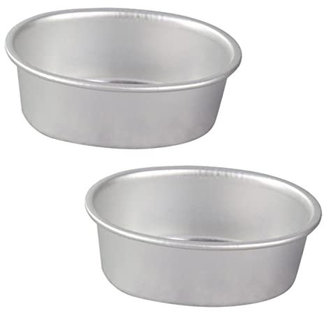HEMOTON 4 Stück Schimmel Kuchen Ovale Backform Kastenform Mousse-ring Ovales Brot Gebäck Mini-laibpfanne Formen Für Hackbratenbrot Kleine Cupcake-pfanne Ei-form Pudding Aluminiumlegierung