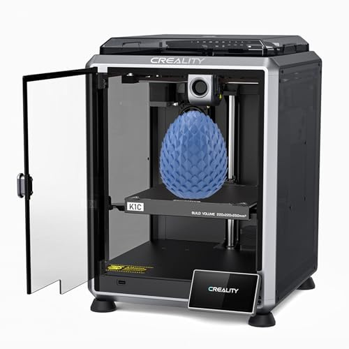 Creality K1C Impresora 3D, Velocidad Máx de Impresión de 600mm/s, Equipada con Cámara Al, Kit de Extrusión Todo Metal, Boquilla Trimetálica de Cambio Rápido, Compatible Carbono Fibra Filamentos