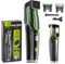 Vacuum Beard Shaver for Men, rasoio da barba a vuoto con 20 impostazioni di lunghezza, regolabile bagnato e asciutto, con 2 pettini, senza fili, idea regalo per uomo