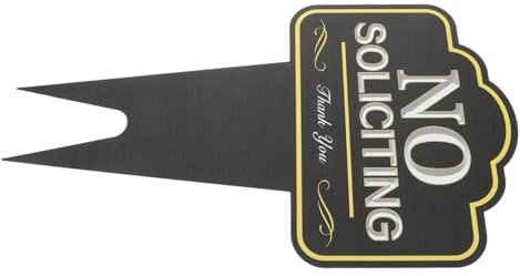 PAMINGONO Werbetafel keine Werbeplakette Rasen Zeichen Rasenschild Pflock kein einladendes Zeichen für Hinweisschild Gartenwarnschild Gartenpfahl ohne Werbung Vorgarten Metall Black