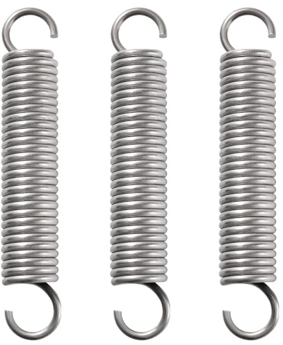 VooGenzek 3 Stücke 2.5 * 18 * 100 mm Spannfeder, Edelstahl Doppelhaken Spannfeder, Kleiner Doppelhaken-Spannfeder, für Furniture Geräte