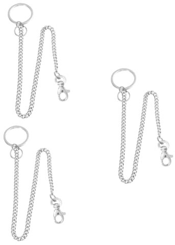 PACKOVE 3stücke Edelstahl Schlüsselanhänger Für Männer Lange Jeans Kette Robuste Hüftkette Für Schlüssel Und Accessoires Kreatives Design Für Modebewusste Herren Als Für Freunde