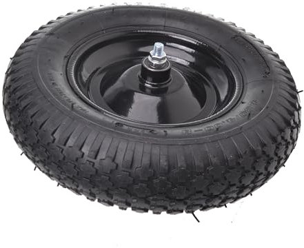 | Ruota cariola - Ruota per Carriola Cerchione di Acciaio - Antipanne - Carico max 160 kg - Nero