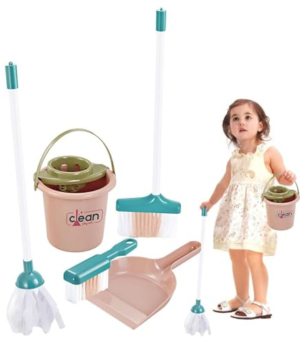 Cleaning Set For Kids Fantasy Game For Toddlers Broom Set For Toddlers Pretend Cleaning Trolley Real Vacuum Cleaner Toys Pretend Cleaning Toys Pretend Cleaning Toys Pretend Cleaning Toys Pretend