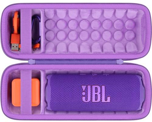 Khanka för JBL Flip 7 / Flip 6 Vattentät hård resväskan för bärbar Bluetooth-högtalare, endast fodral, Lila, modern
