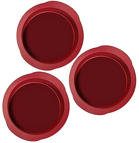 Stampo in silicone rotondo, antiaderente, piccolo, 10 cm/15 cm/20 cm, flessibile, senza BPA, in silicone, per torte, pizza, formaggio, torte al cioccolato (15 cm/3 pezzi)