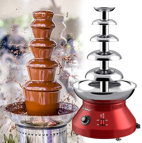 Fuente eléctrica de fondue de acero inoxidable para fiestas, perfecta para chocolate, queso, salsa barbacoa y licores