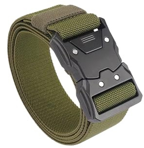 xolear Taktischer Gürtel Herren, Verstellbarer Militär Gürtel mit Schnellverschluss Metallschnalle, 3,8 cm Nylon Tactical Belt, Arbeitsgürtel Herren, für Outdoor Militär Jagen Wandern (Armeegrün)