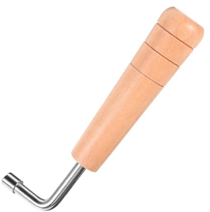 Stimmschlüssel für Leierharfe mit Holzgriff, Präzises Einstellen | Khaki, L-form und Metall, Kompakt für Schoßharfe und Autoharp