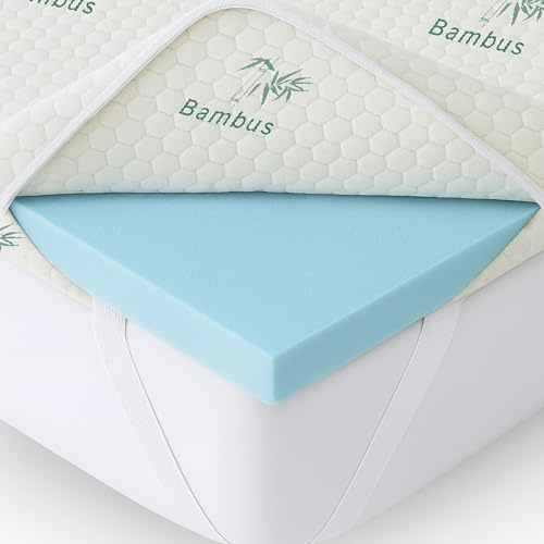 Welldora Komfort Topper 180x200 – B-Ware: BRAUCHT 7–10 Tage, UM Sich GANZ ZU ENTFALTEN weich & druckentlastend, für Harte Matratze, Oeko-TEX, Matratzentopper für Seiten- & Rückenschläfer