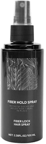 Spray de peinado de fibras para el cabello, sujeción de larga duración, 100 ml, spray de sujeción de bloqueo, ajuste de bloqueo de fibra, acabado natural para engrosar mechones de secado rá