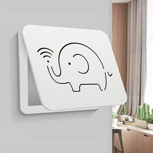 Cache-Tableau Électrique Décoratif - Motif Ajouré Simple, Style Dessin Animé, Cache Compteur, Installation Facile, pour Salon et Chambre E 45x35cm