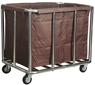 MFRELMNZG Carrello portabiancheria per Hotel di Grandi Dimensioni per riporre Vestiti, Carrello portabiancheria con Ruote Resistenti, Borse Rimovibili e Struttura in Metallo