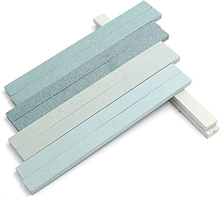 PLAOEGCN 1Pc Green Silicon Carbide Sharpening Stone 80‑1200 Grit Double‑Sided Whetstone for Jade, Ceramic, Metal & Knife Polishing(Grit 600)