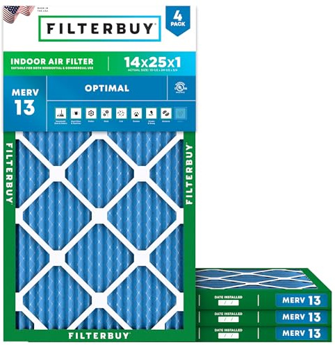 AFB Platinum MERV 13 ugnsfilter/luftfilter, 4 stycken