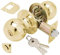 WOLFPACK LINEA PROFESIONAL Pomo Puerta Wolfpack Con Llave Con Condena Latonado Para Entrada