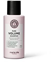 Maria Nila Pure Volume, Shampoo 100 ml, la vitamina B5 conferisce volume ai capelli sottili e fini, prodotto 100% vegano e senza solfati/parabeni