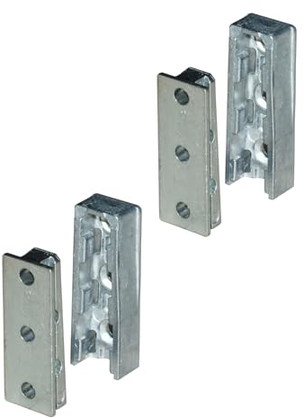 Gedotec Möbelverbinder verdeckt Korpusverbinder SOLID Bettverbinder aus Metall | Einhänge-Verbinder Beschlag für Betten, Möbel & Metallbau | Tragkraft bis 250 kg | 2 Set - Holzverbinder