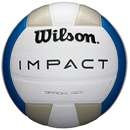 Wilson Sporting Goods Unisex-Erwachsene Impact-Blue/Silver/White Volleyball, Blau/Silber/Weiß
