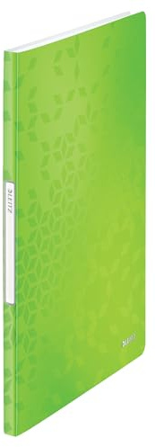 Leitz Sichtbuch in A4 Format, Mit 20 Klarsichthüllen für 40 Blatt, Grün, WOW, 46310054