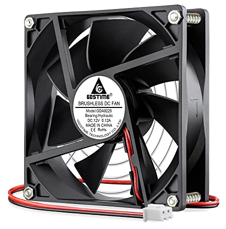 GDSTIME 12V Fan 92mm 92 x 25mm PC Computer Fan 92mm Case Cooler 2000 RPM DC Brushless Cooling 9CM For Router Cabinet Projector DVR