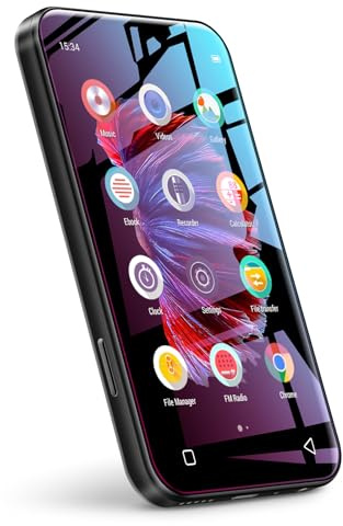 72GB WiFi Mp3 Player with Bluetooth, TIMMKOO 4.0 Full Touch Screen Mp4 Player with Speaker, Portable Digital Music Player with FM Radio, Browser，Can't Install/Download Any New Apps (Black)