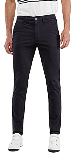 Evoga Pantaloni Jeans Uomo Casual Eleganti Primavera Estate Slim Fit in Cotone (50, Nero)