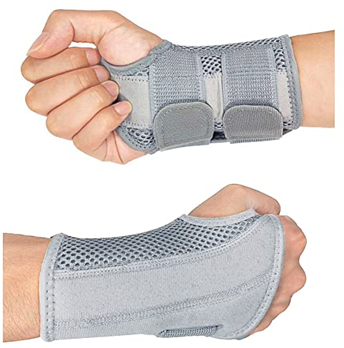 HYCOPROT Handgelenkstütze mit Metallschiene Verstellbare Atmungsaktive Handgelenkschiene,Handgelenkbandage Für Verstauchungen RSI Arthritis und Sehnenscheidenentzündung