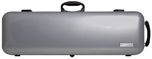 GEWA Violinkoffer AIR 2.1 - Made in Germany - silber metallic hochglanz - Thermoplast-Schale - Leicht und bruchsicher - Zahlenschloss - Zubehörtasche/Notentasche - Rucksackriemen - mit Seitengriff