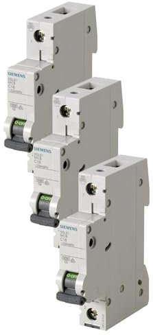 Siemens 5SL6120-6 Disjoncteur 1 pôle 20 A 230 V, 400 V (Lot de 3)