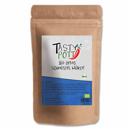 Tasty Pott Épices bio pour grands-mères - 250 g - Pour cuisiner et rôtir - Assaisonnement et marinade - Goût - Cuisine allemande - Grand-père famille - Sac de conservation