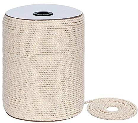 Garten Schnur 3mm x 300m Baumwollseil Mehrzweck Kreative DIY Baumwolle Seil Stränge Twisted Macrame Baumwollkabel Für Wandbehang Handwerk