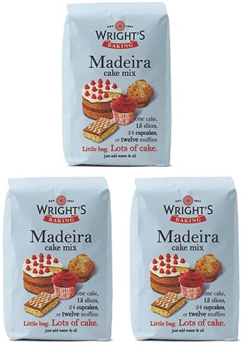 Wright's | Madeira Cake Mix 3X500g (1.5Kg) | Madeira Cake mix, which has a subtle buttery and vanilla flavour, can be used to bake light & moist cakes, slices, muffins or cupcakes (NP)