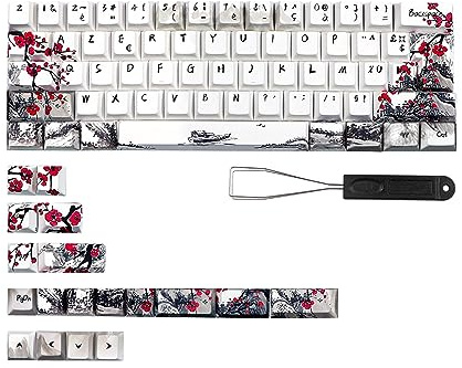 CherryProfile Touches Allemand, Français, Espagne, Japonais, Anglais, DyeSub, 80 touches, CherryProfile Touches CherryProfile Touches de Clavier Qwertz Azerty Touches de Clavier 80 Touches PBT DYESUB