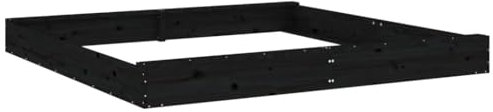 vidaXL Arenero con Asientos Cuadrado, Juego de Arena, Caja de Arena Exterior, Arenero para Niños de 2-8 Años, Madera Maciza de Pino Blanco