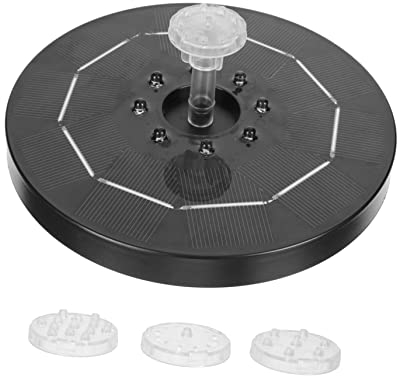 Sosoport Solarbetriebener Brunnen Solar Springbrunnen Gartenpumpe Mit Led Beleuchtung Für Außenpool Dekoration Solarpumpe Schwimmender Gartendekor