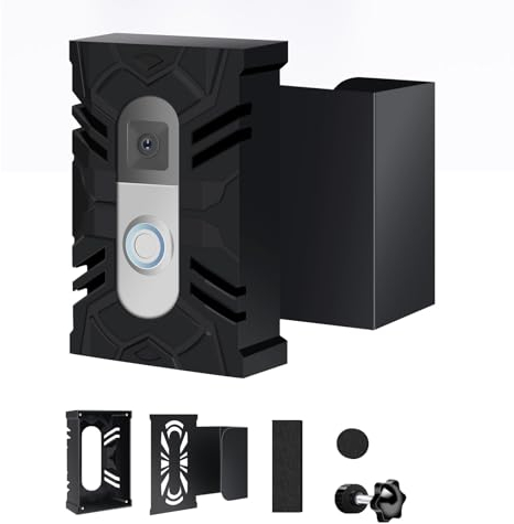 Anti-Theft Doorbell Mount, Video Door Bell Cameras Mount Bracket, No Drill Anti-Theft Camera Doorbell Holder Mounting Bracket, for Video Doorbell 1/2/3/3 Plus/4 Houses Apartments Dorm Office