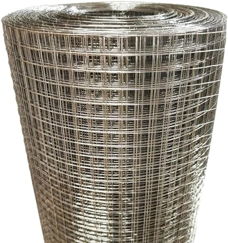 Yoeoefuo Drahtgitter Edelstahl Gitter Hasenzaun Drahtzaun Maulwurfgitter 1x5m 1x10m 1x15m 304 Edelstahl Drahtgewebe Quadratisch Stahl Maschendraht Filterschutz Gitternetz(Size:1x10m)