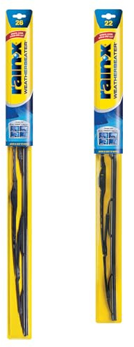 Rain-X 820250 WeatherBeater Wiper Blades, 26 and 22 Windshield Wipers (Pack of 2), Automotive Replacement Windshield Wiper Blades That Meet Or Exceed OEM Quality And Durability Standards