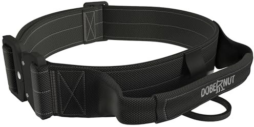 Dobernut Ultralite Taktisches Hundehalsband mit Griff, 4 cm breit, Nylon, Schnellverschluss-Schnalle, für große Hunde (Größe M: 38 cm - 48 cm)