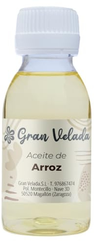 Gran Velada - Aceite de Arroz 100 ml | Aceite Vegetal Refinado Desodorizado para Cosmética Natural | Rico en Antioxidantes y de Rápida Absorción | Para Cremas Faciales y Capilares