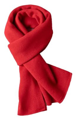 Herren-Wollschal, leicht, Kaschmirschal, lang, warm, Wickelschals für Damen, rot, One size
