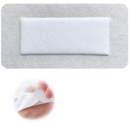 12 Pcs Adhesive Wound Dressings (100mm X 150mm) - Sterile Dressings for Wounds, Cuts, Grazes, Diabetic Leg Ulcers, Venous Leg Ulcers & Small Pressure Sores- Hypoallergenic Plasters for Wounds