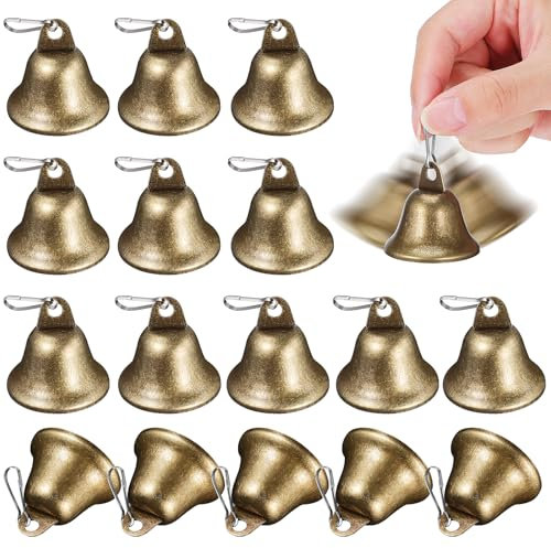 Vintage Bronze Glöckchen zum Basteln: Gatuida 20 Stück Kleine Anhänger zum Basteln für Hunde Türglocke, Töpfchentraining, Windspiel,Geschenkanhänger, Windspiel Weihnachtsglocke Kunsthandwerk