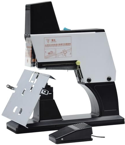 KJHYYPP Agrafeuses Rapides automatiques, agrafeuse à Cheval électrique, avec pédale, épaisseur réglable de 100 mm, Niveaux d'intensité réglables de 1 à 9, pour Le Bureau