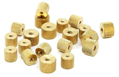 3-10PCS M2 M2.5 M3 M4 Brass Knurled Thumb Nut Hand Tighten Thumb Nut Cylindrical Adjust Nut for Water Cooling PC Case Model(10pcs,M3)