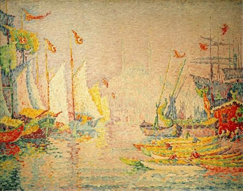 ZHAOSHAN Bekannt Wanddekorationen Gemalde Wand-Kunst Bild Konstantinopel das Goldene Horn von Paul Signac Wandbilder Drucke Poster für Office Home Decor 60x90cm
