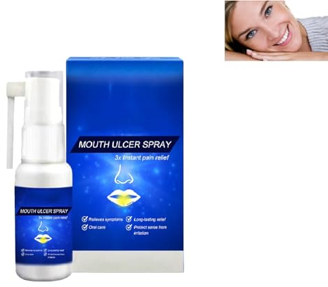 Spray Contre les Aphtes,Sprays de Soulagement Instantané des Maux de Dents pour Soins Bucco-Dentaires à Base de Plantes,Anti-aphtes,Réparation des Tissus Gingivaux,Portable