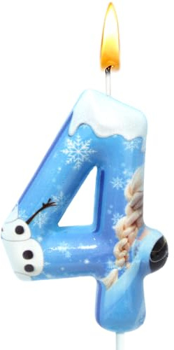 Bougie Anniversaire Reine Des Neiges, Bougie Reine Des Neiges 4 Ans, Bougies à Thème 3D, Décoration de Gâteau, Décoration Anniversaire pour Filles, Fournitures de Fête, Party D'enfants