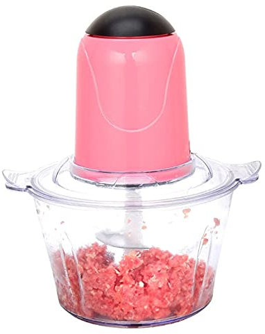 Picadora de Carne eléctrica de 2 l y 220 V, para embutir Salchichas, Frutas y Verduras (Rosa, 2 l)